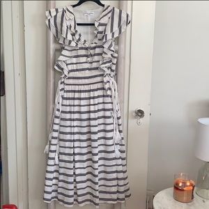 Apiece apart white stripe dress